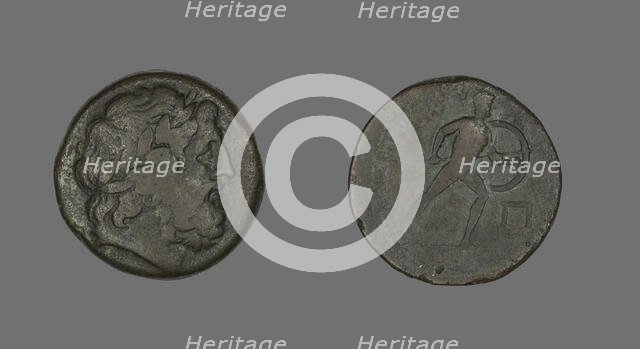 Pentokion (Coin) Depicting the God Zeus, after 210 BCE. Creator: Unknown.