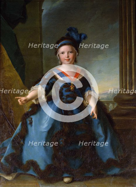 Portrait of Prince Louis Joseph Xavier, Duke of Burgundy (1751-1761). Artist: Nattier, Jean-Marc (1685-1766)