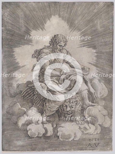 Saint Mark, dated 1518. Creator: Agostino Veneziano.