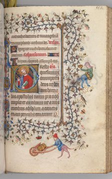 Hours of Charles the Noble, King of Navarre (1361-1425), , fol. 271r, St. Barnabus, c. 1405. Creator: Master of the Brussels Initials and Associates (French).