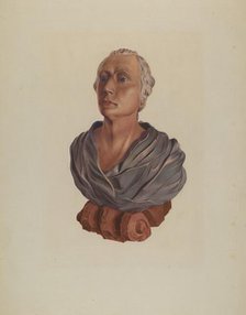 Figurehead: Bust of Washington, c. 1937. Creator: Betty Fuerst.