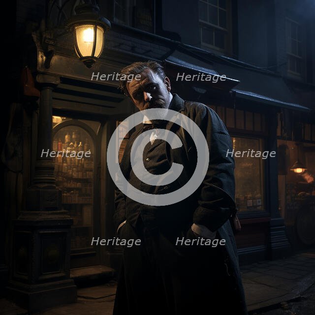 AI IMAGE - Illustration of Sweeney Todd, 2023. Creator: Heritage Images.