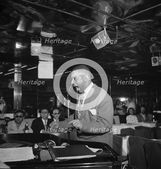 Portrait of Dizzy Gillespie, Downbeat, New York, N.Y., ca. Aug. 1947. Creator: William Paul Gottlieb.