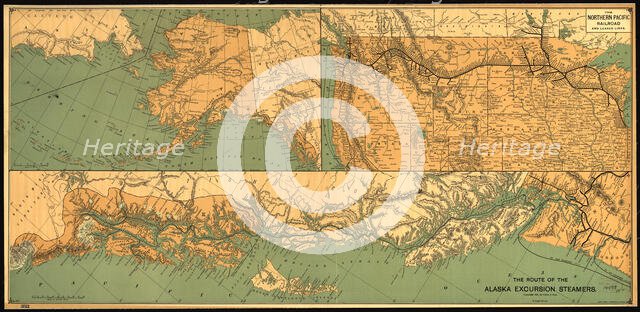 The route of the Alaska excursion steamers, 1891. Creator: Charles Sumner Fee.