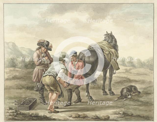 Farrier in landscape, 1741-1820. Creator: Abraham Delfos.