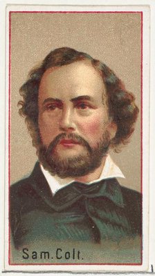 Samuel Colt, printer's sample for the World's Inventors souvenir album (A25) for Allen & G..., 1888. Creator: Allen & Ginter.