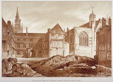 West view of the Guildhall Chapel and Blackwell Hall, City of London, 1820. Artist: Anon