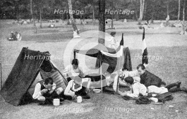 Boys camping, Berlin, Germany, 1922. Artist: Unknown