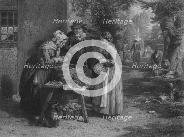 'The First Day of Oysters', 1863. Artist: William Greatbach.