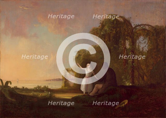 Uncle Tom and Little Eva, 1853. Creator: Robert Seldon Duncanson.