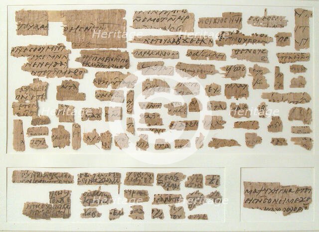 Papyri Fragments, Coptic, 7th century. Creator: Unknown.