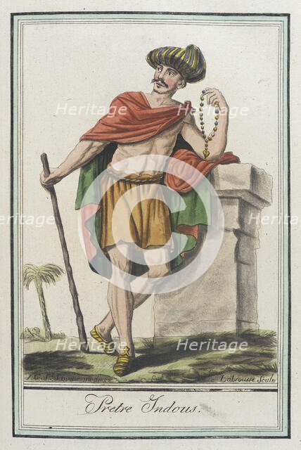 Costumes de Différents Pays, 'Pretre Indous', c1797. Creators: Jacques Grasset de Saint-Sauveur, LF Labrousse.