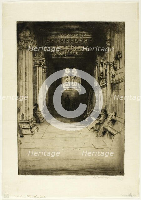 Rosslyn Chapel, 1901. Creator: David Young Cameron.