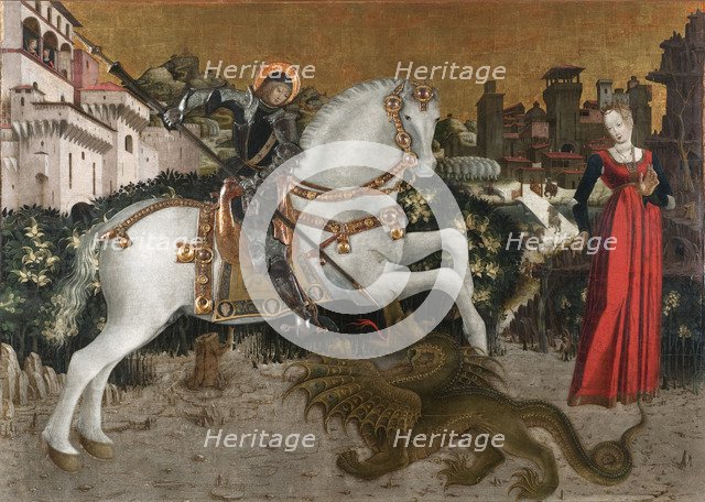 Saint George Killing the Dragon, ca 1460.