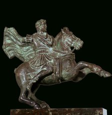 Roman bronze of Alexander the Great on horseback. Artist: Unknown