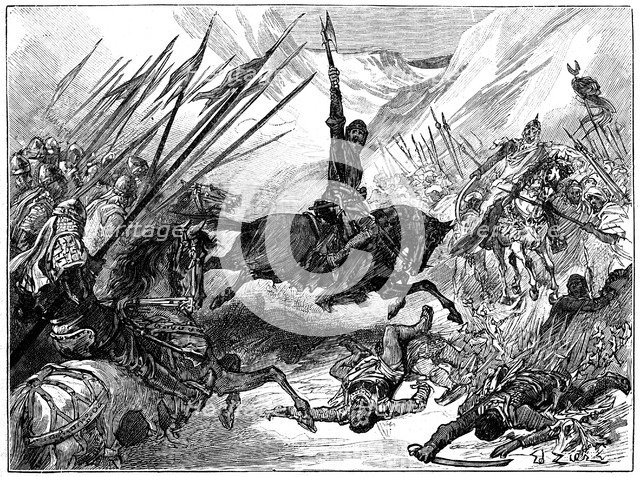 Richard I, Coeur de Lion at the Battle of Arsuf, 1191, (c1880). Artist: Unknown