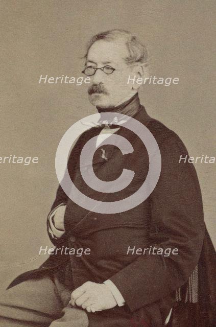 Portrait of the Composer Charles-François Plantade (1787-1870), 1860s. Creator: Photo studio Nadar.