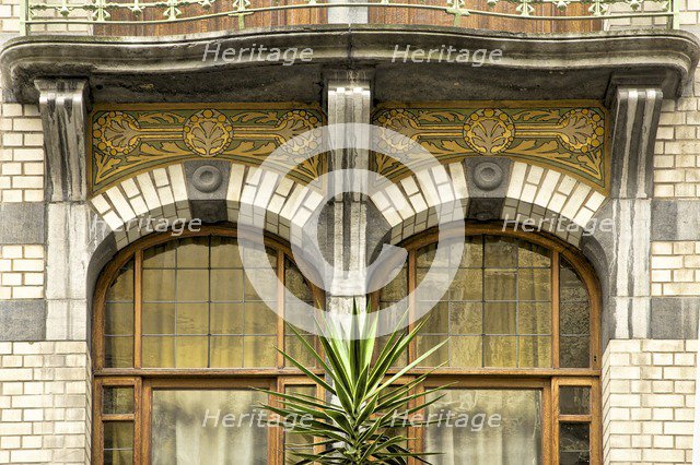 Miscellaneous Brussels art nouveau details, Belgium, c2014-c2017. Artist: Alan John Ainsworth.