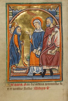 Adoration of the Shepherds, about 1190-1200; text added about 1480-1490. Creator: Unknown.