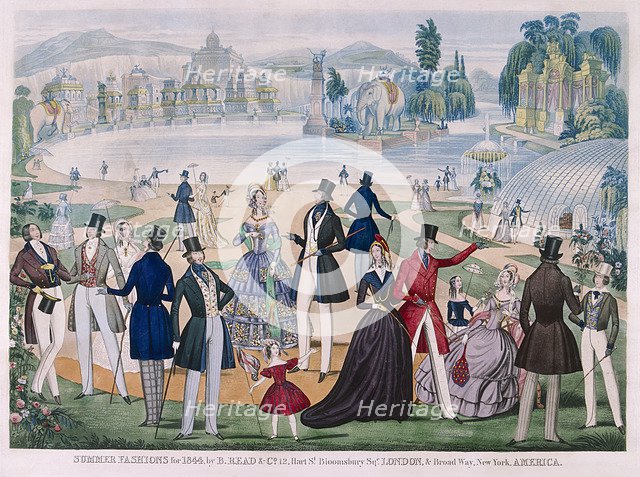 'Summer Fashions for 1844'. Artist: Anon