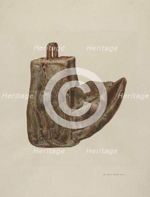 Wooden Stirrup, c. 1941. Creator: Juanita Donahoo.