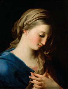 Virgin Annunciate, Early 1740s. Creator: Batoni, Pompeo Girolamo (1708-1787).