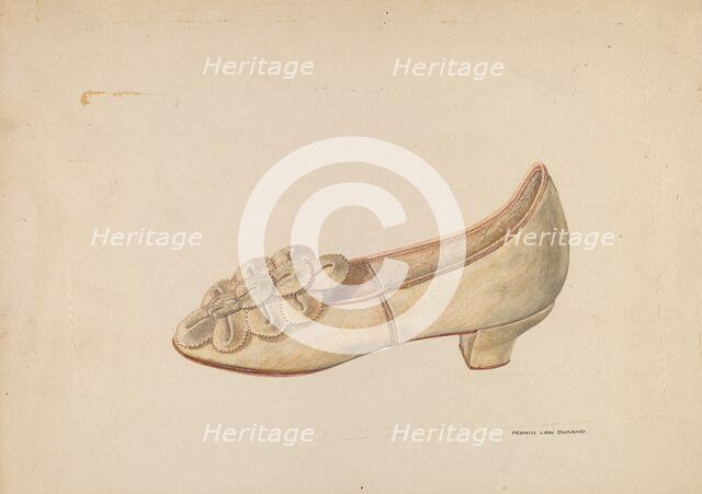 Woman's Slipper, c. 1938. Creator: Francis Law Durand.