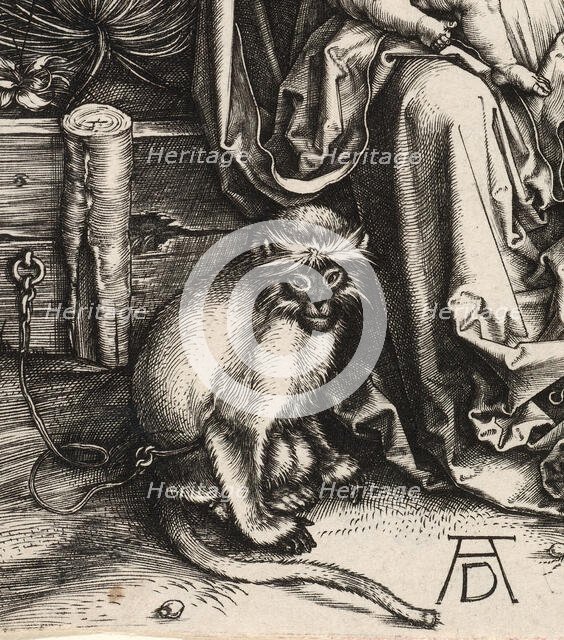 The Virgin and Child with the Monkey, c. 1498. Creator: Albrecht Durer.