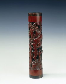 Bamboo incense holder, China, probably 1602. Artist: Zhu Zhizheng