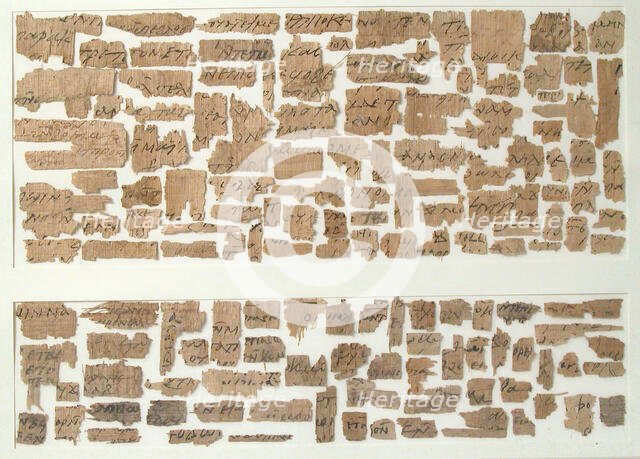 Papyri Fragments, Coptic, 7th century. Creator: Unknown.