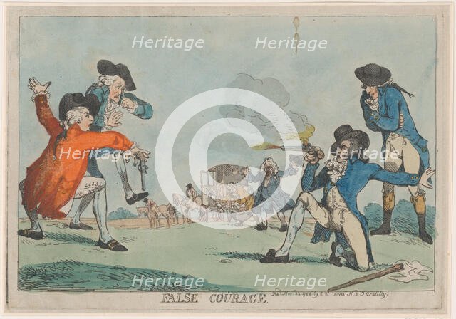 False Courage, November 22, 1788., November 22, 1788. Creator: Thomas Rowlandson.