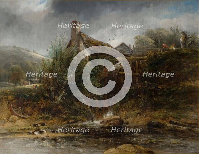 A Watermill Near Totnes, Devon, 1834. Creator: Frederick W Watts.