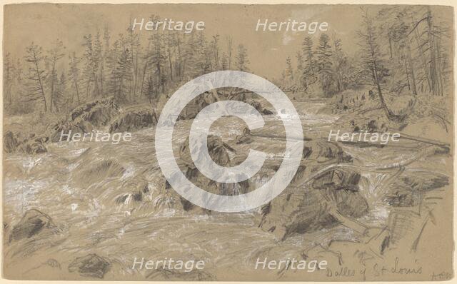 Dalles of St. Louis, early 1880s. Creator: Alfred Waud.