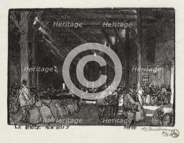 Rouen Illustré: La Halle aux Blès, 1896. Creator: Auguste Louis Lepère (French, 1849-1918).