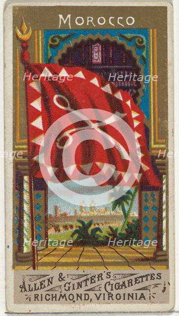 Morocco, from Flags of All Nations, Series 1 (N9) for Allen & Ginter Cigarettes Brands, 1887. Creator: Allen & Ginter.