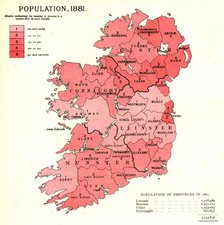 'The Graphic Statistical Maps of Ireland; Population 1881', 1886.  Creator: Unknown.