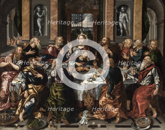 The Last Supper, ca 1588. Creator: Vázquez, Alonso (c. 1540-1608).