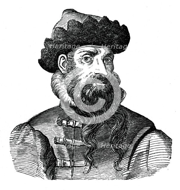 Johann Gutenberg, German metalworker and inventor, 16th century, (1870). Artist: Unknown
