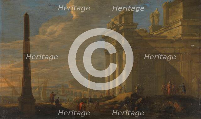 Italian harbor view, 1650-1689. Creator: Jacob van der Ulft.