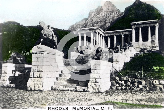 Rhodes Memorial, Devil's Peak, Cape Town, c1920s.Artist: Cavenders Ltd