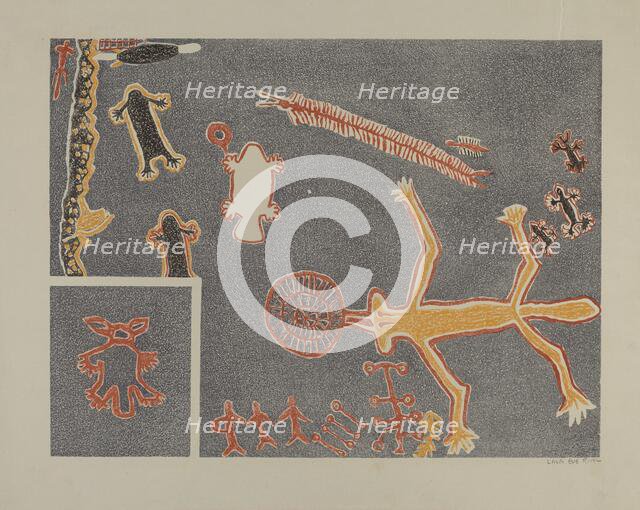 Petroglyph, 1935/1942. Creator: Lala Eve Rivol.