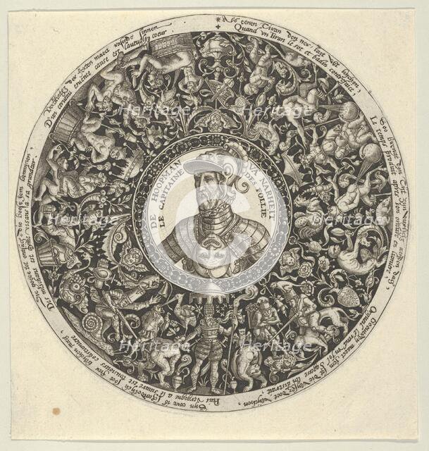Portrait of the Duke of Alva, from a Series of Tazza Designs, ca. 1588. Creator: Theodor de Bry.