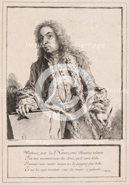 Antoine Watteau, c. 1727. Creator: François Boucher (French, 1703-1770).