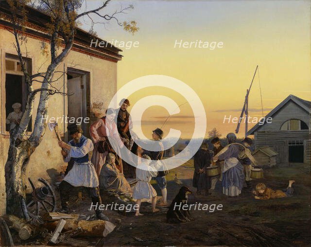 Farmyard, 1855. Creator: Andrei Andreyevich Popov.