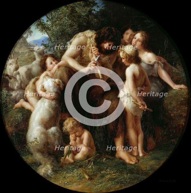 Jubal, the father of flute, 1839. Creator: Kloeber, August von (1793-1864).