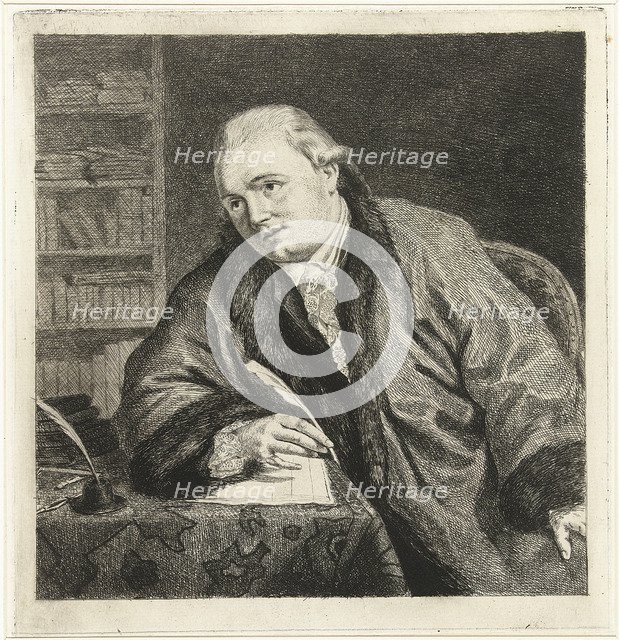 Portrait of the Composer and Etcher Johan Antoni Kauclitz Colizzi (1742-1808), 1780s. Artist: Coclers, Louis-Bernard (1741-1817)