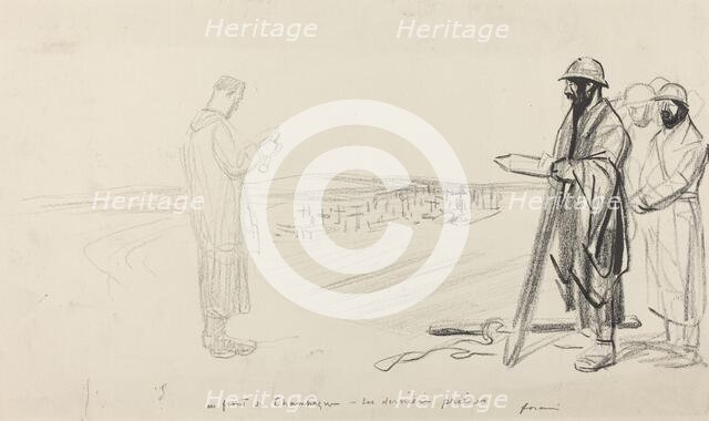 Au front de Champagne - Les dernieres prieres, c. 1914/1919. Creator: Jean Louis Forain.