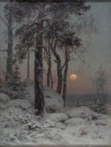 Winter Landscape, 1880. Creator: August Fredrik Ahlstedt.