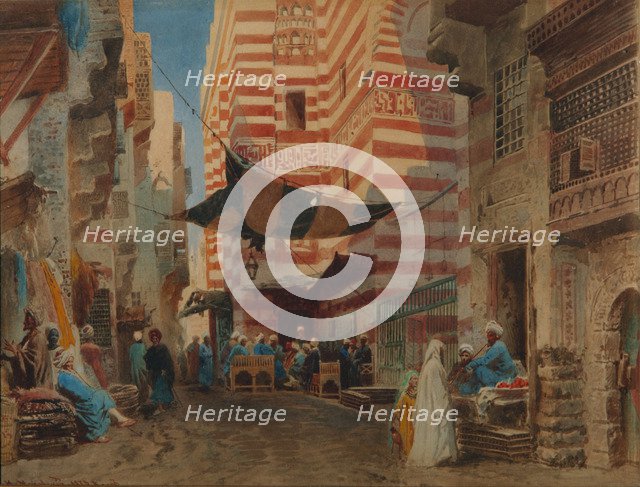 On the Street of Cairo, 1873. Artist: Makovsky, Konstantin Yegorovich (1839-1915)