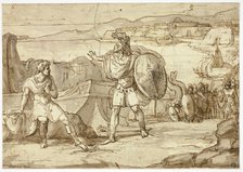 Scene from the Iliad: Confrontation of Two Warriors, n.d. Creators: Jacopino del Conte, Vincenzo Camuccini.